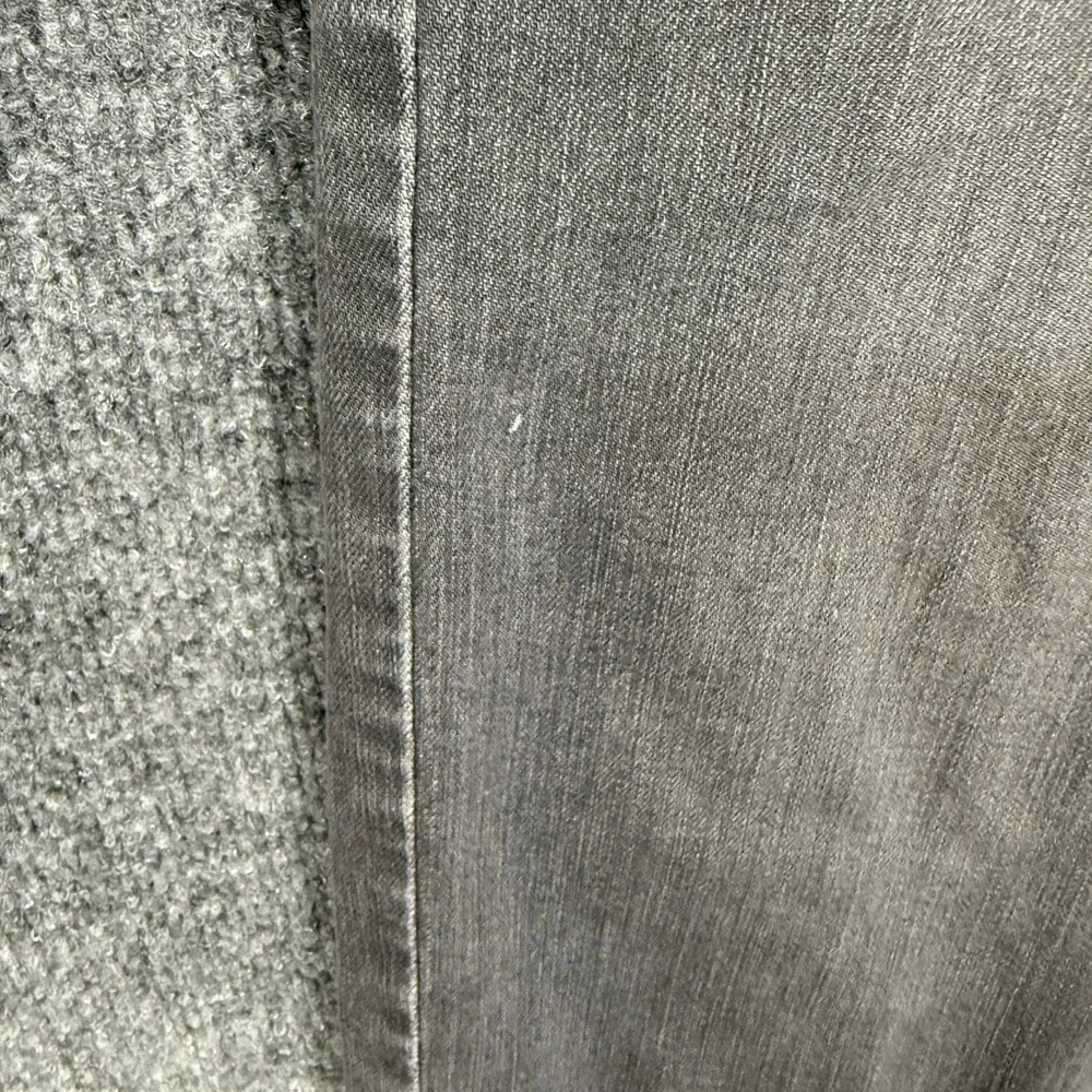 J McLaughlin Wide Leg Jeans Womens 10 Grey High Rise Cropped Faded Stretch Denim
